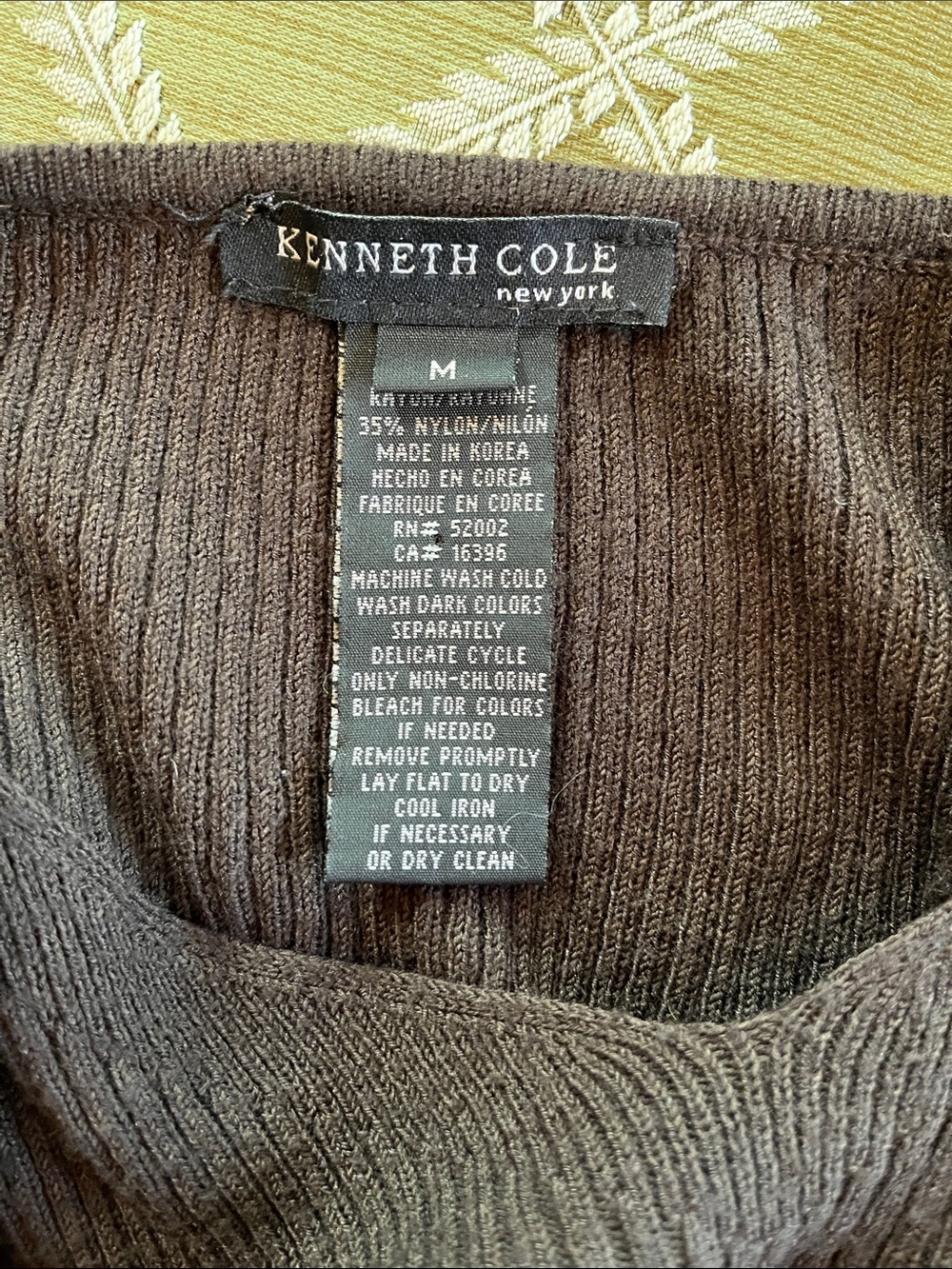 Kenneth Cole brown sweater tank top.  Size medium - Picture 5 of 11